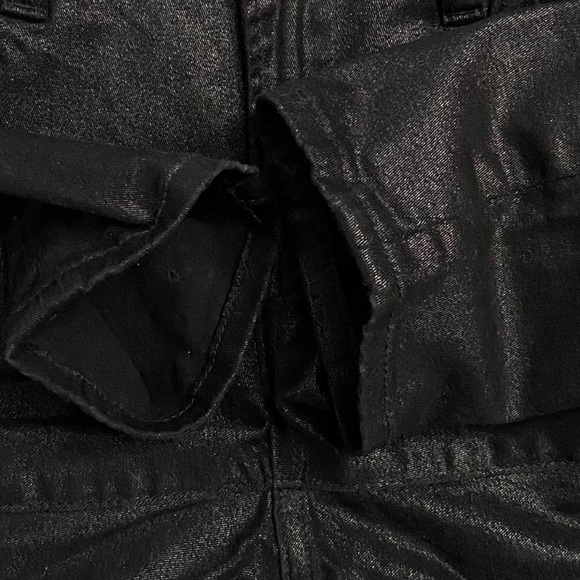 Lucky Brand Charlie Super Skinny Black Shiny Coated Mid Rise Jeans 6 28 - Picture 14 of 16